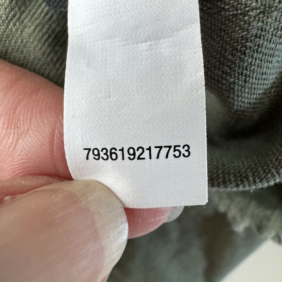 Rock & Republic Olive Green Short Sleeve Snap Button Crop Jacket Embroidered L - Picture 10 of 11